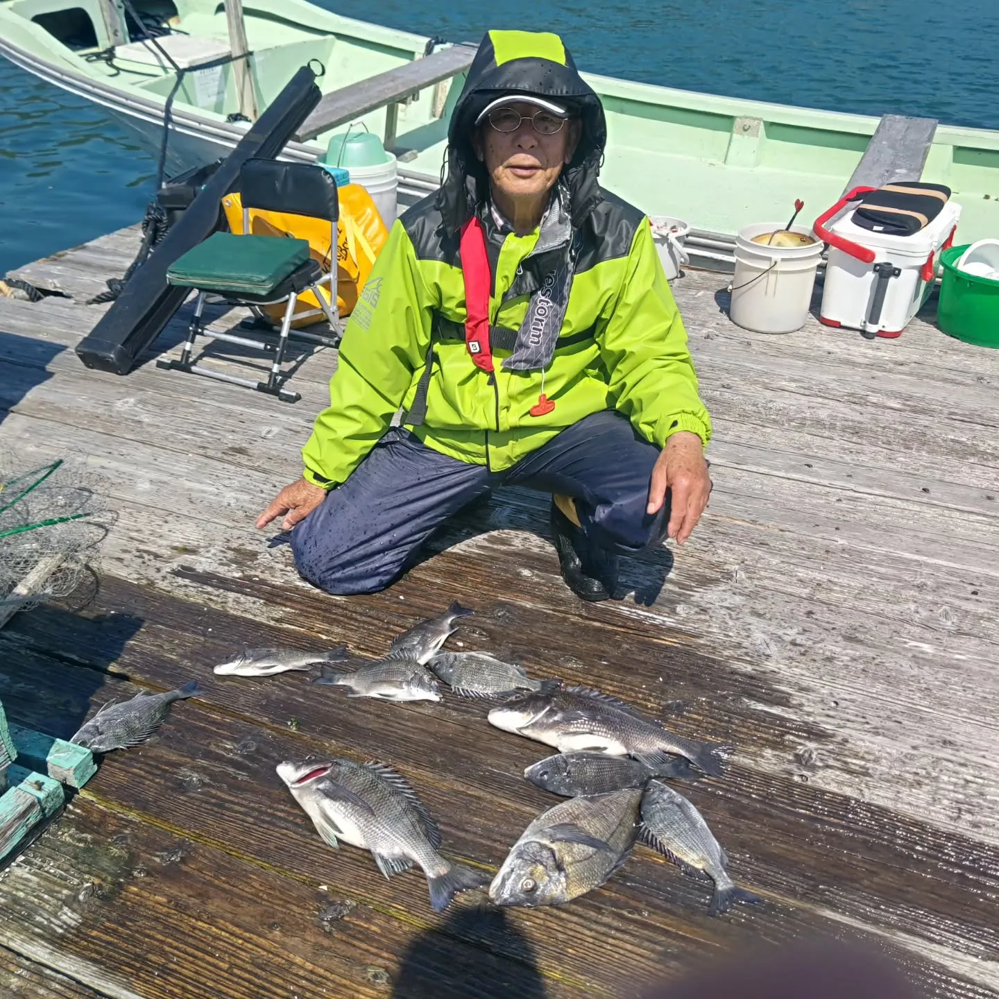 昨日は爆風の中でしたが、今期の初チヌが